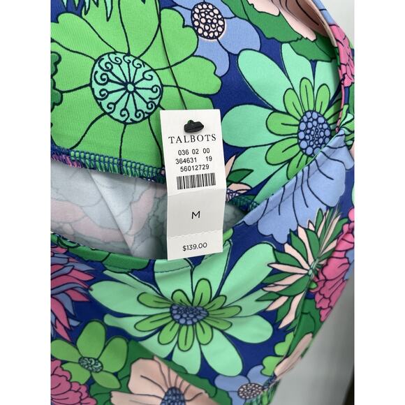 NWT Talbots Effortless Jersey Floral Tie Dress Size Medium - Picture 12 of 13